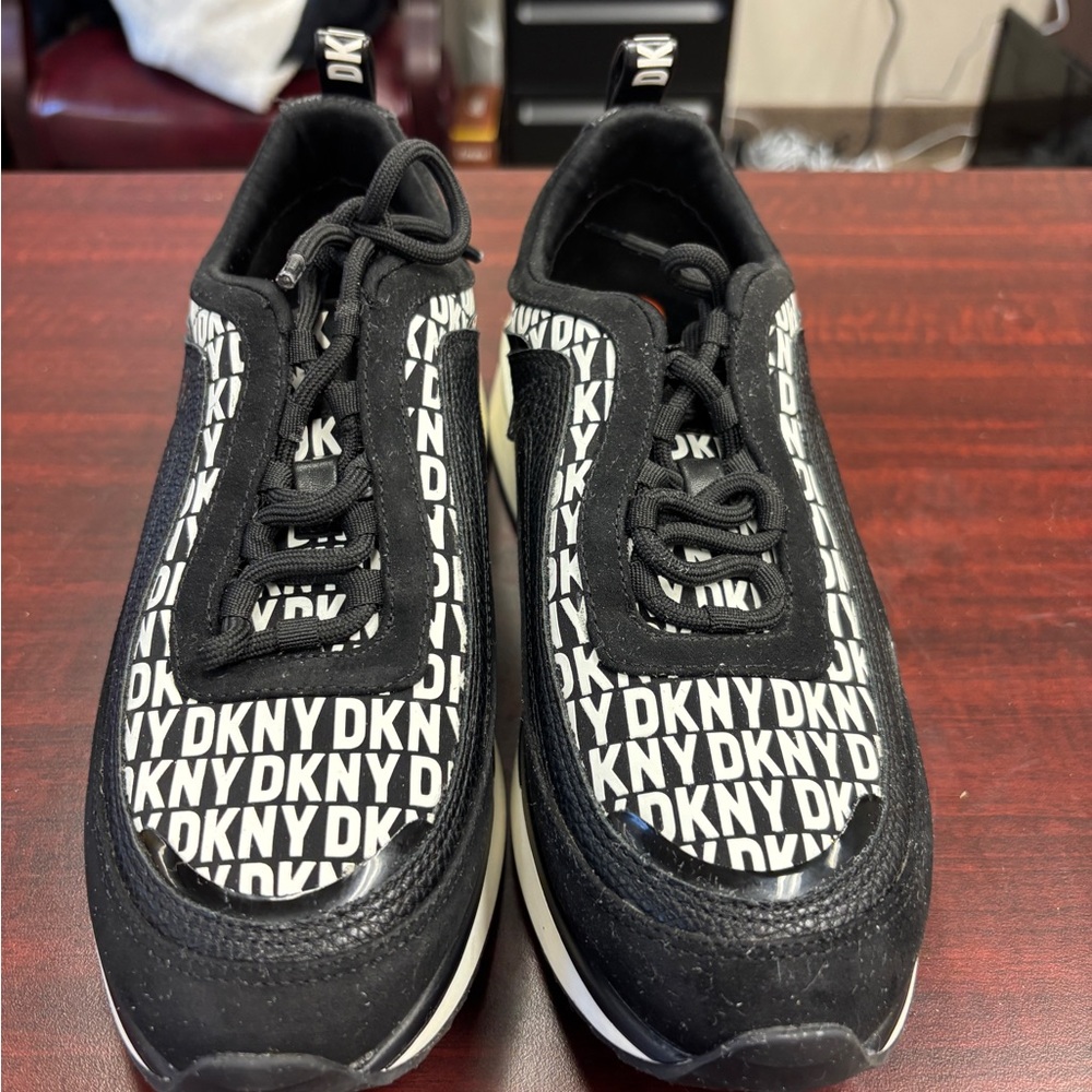 DKNY Black and White Athletic Sneakers